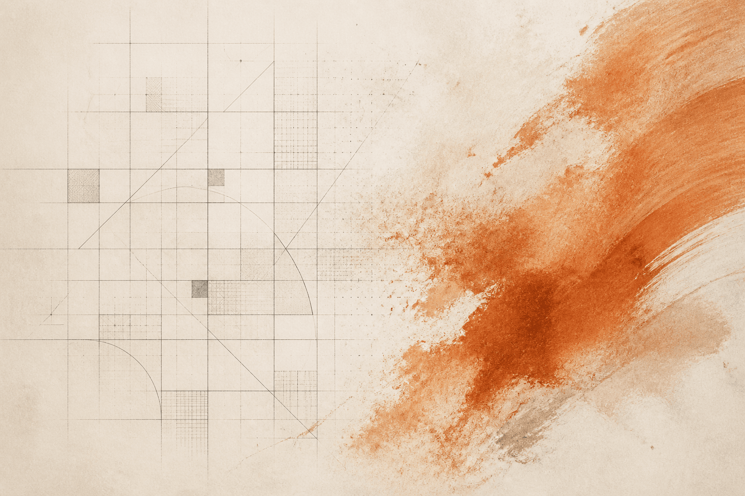 Engineering grid meeting creative brushwork